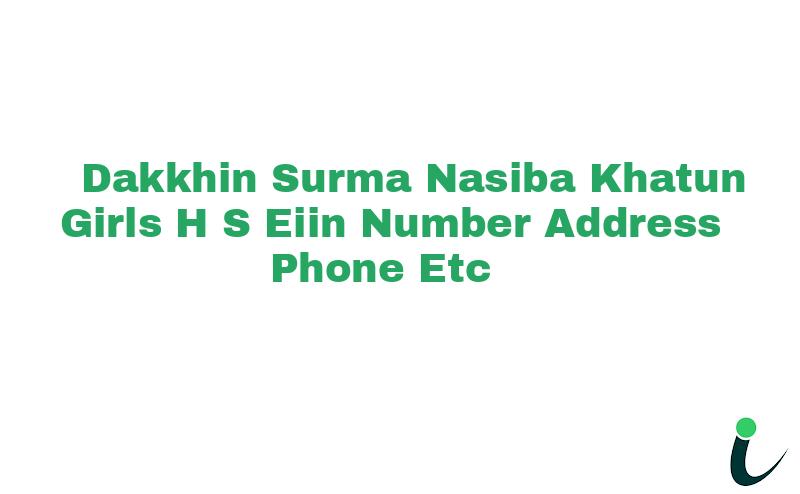 Dakkhin Surma Nasiba Khatun Girls H\S EIIN Number Phone Address etc